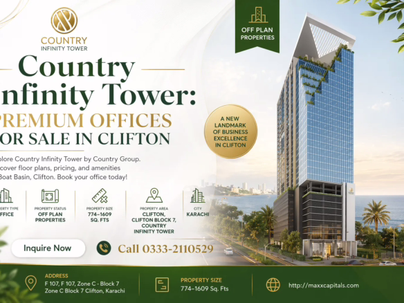 Country Infinity Tower: Premium Offices For Sale in Clifton