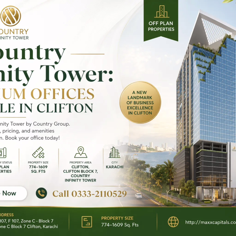 Country Infinity Tower: Premium Offices For Sale in Clifton
