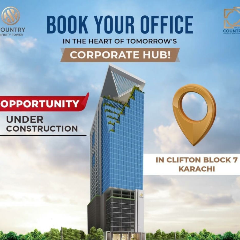 Country Infinity Tower: Premium Offices For Sale in Clifton