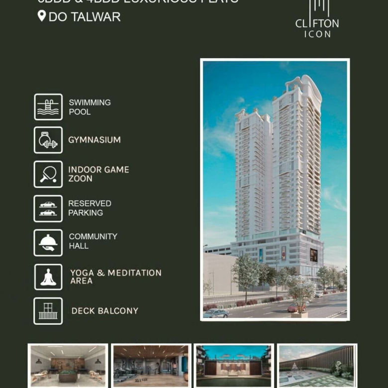 Clifton Icon Karachi - 3 & 4 Bedrooms Apartment For Sale In Clifton