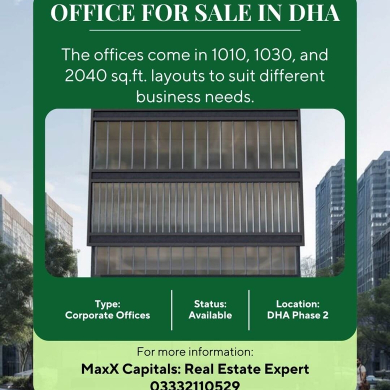 Office For Sale In Dha Phase 2 on Booking in Main Khayaban -e- Ittehad,, Karachi