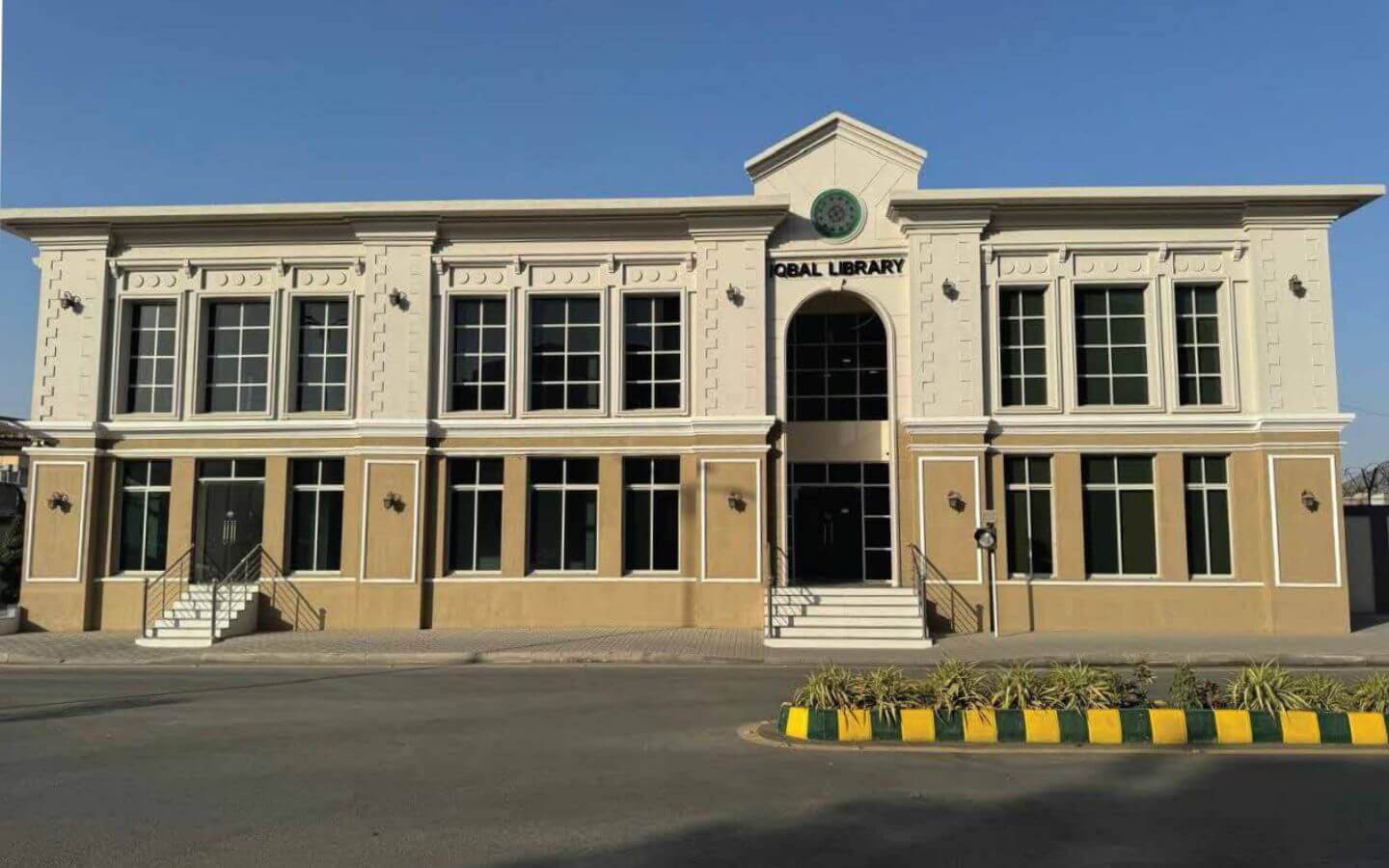 Elegant exterior view of the Iqbal Library in Askari 4 Karachi near Millennium Mall
